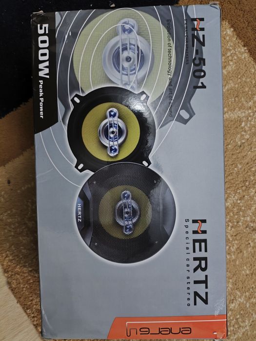 Продаются колонки Hertz HZ 501 четырех полосные, привезенные из России