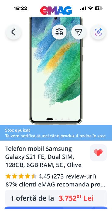 Vand samsung S 21 FE 5G