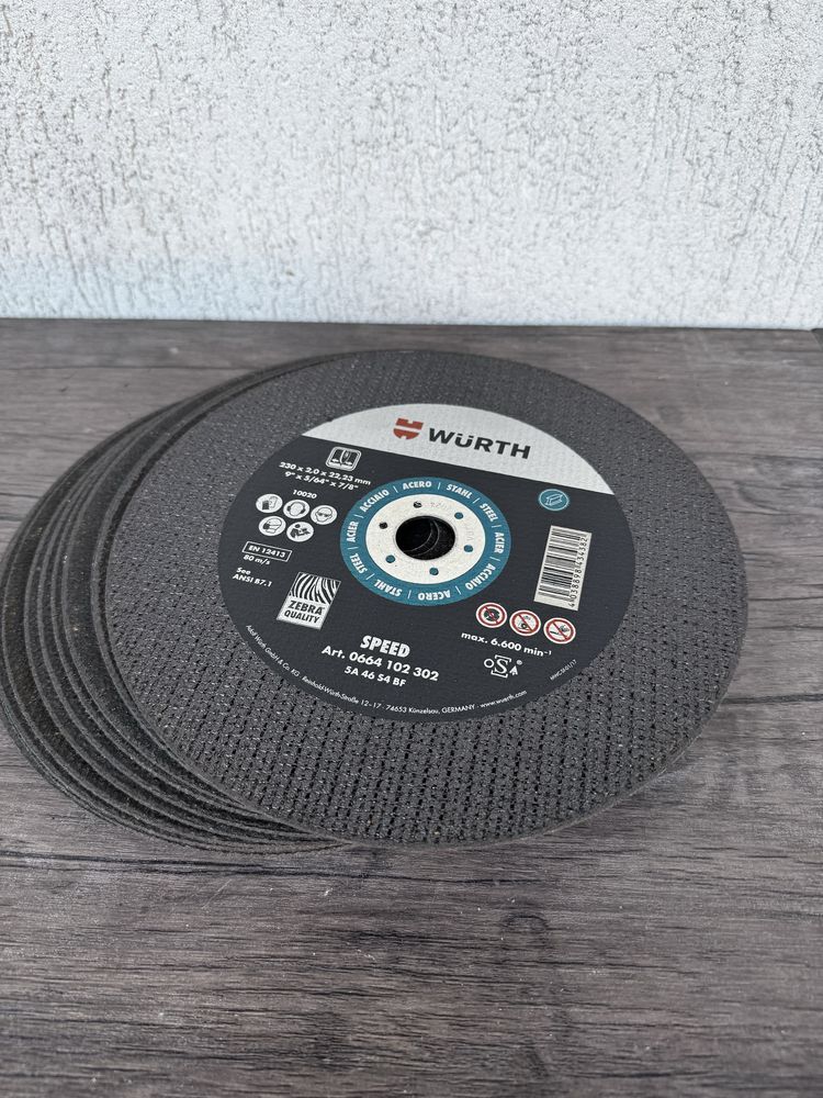 Disc / Panza Flex WURTH Speed 230x2.0x22.23 mm, otel!