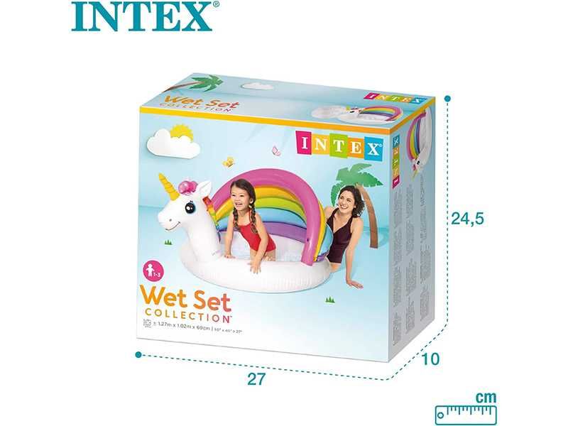 НОВИ! Детски басейн Еднорог Intex 127x102x69см