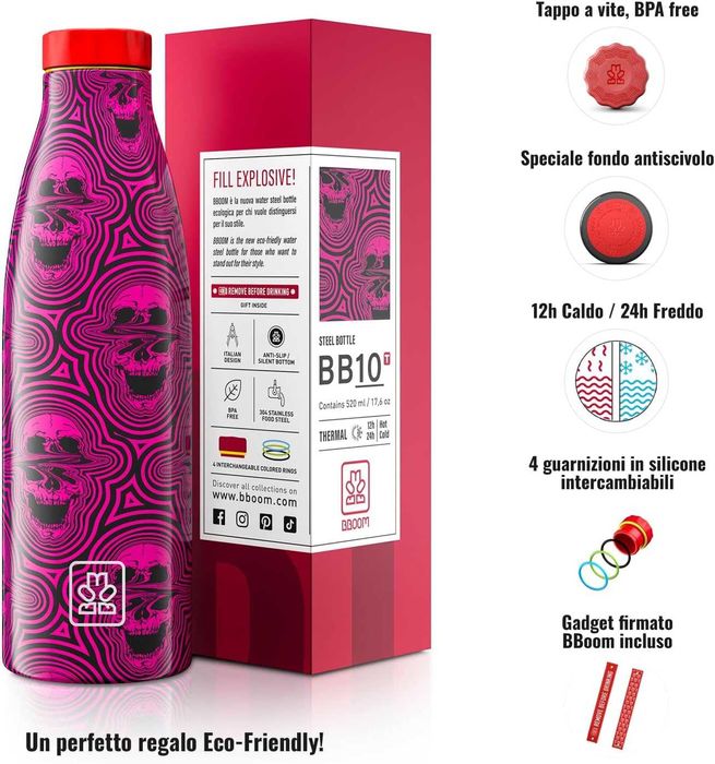 BBOOM Термо бутилка  с двойна стена, вакуумна изолация- 520 милилитра