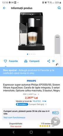 Espressor automat Philips EP3550
