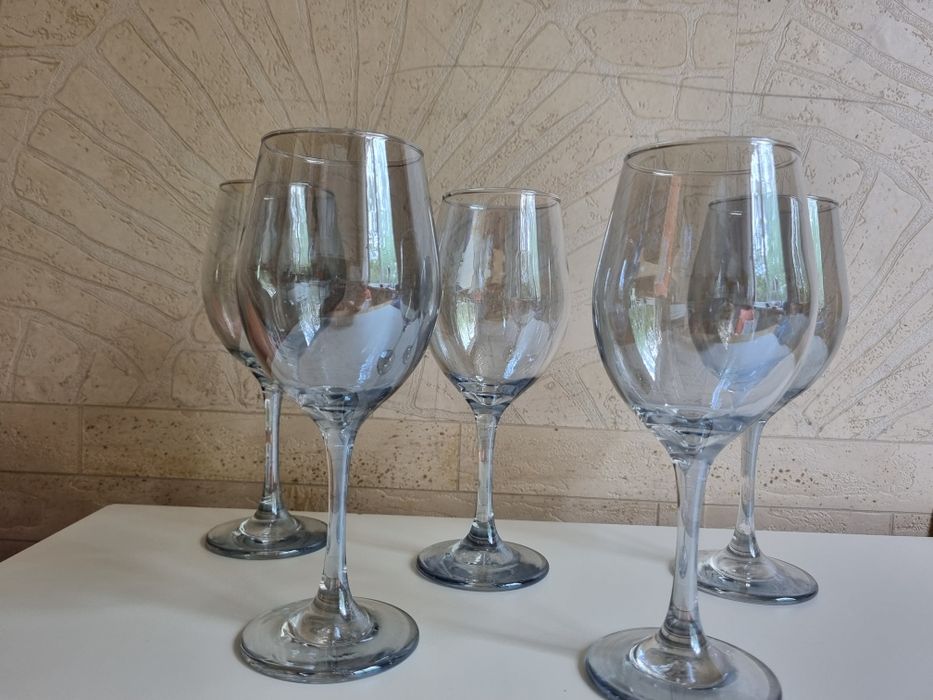 Фужеры 5штук стильные  перламутровые