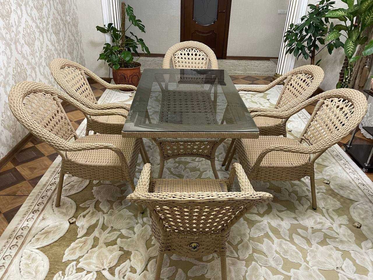 Ротанговая мебель со скидкой стол стулья комплект для бассейн и сауна