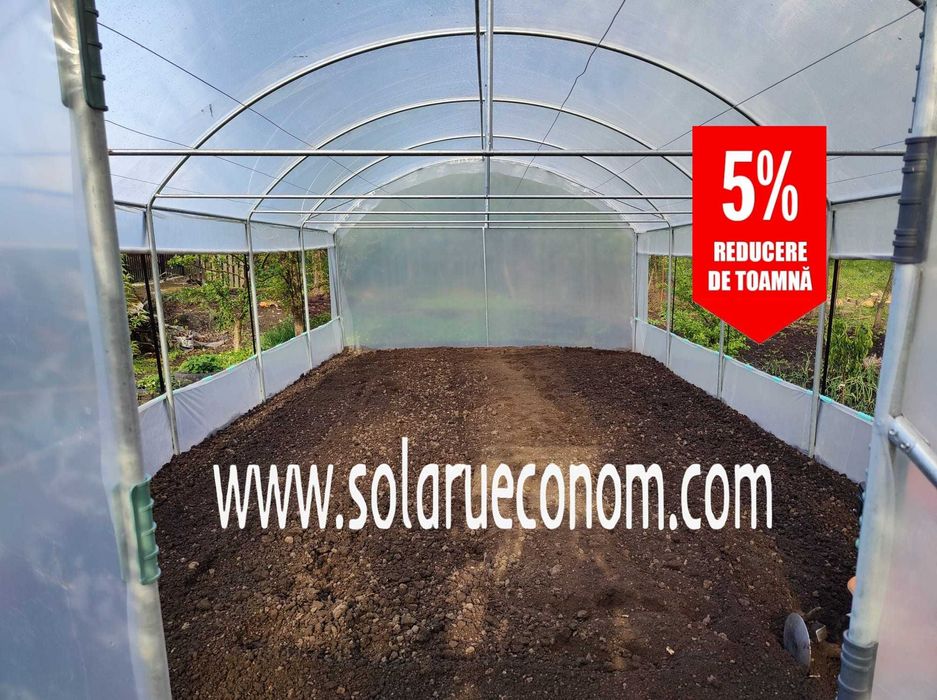 Solarii (sere) de gradina cu pereți drepti