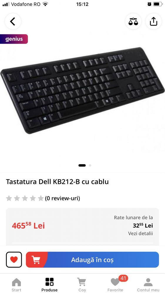 Tastatura DELL KB212-B cu cablu