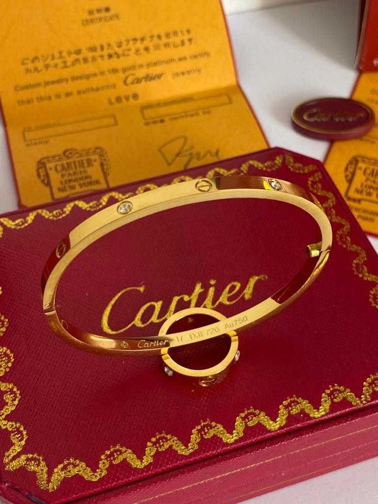 Brățară model slim Cartier LOVE 17 Gold 750 Diamond