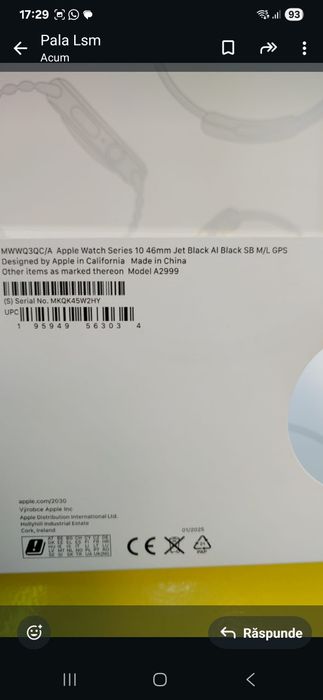 apple watch serios 10 Jet black all black
