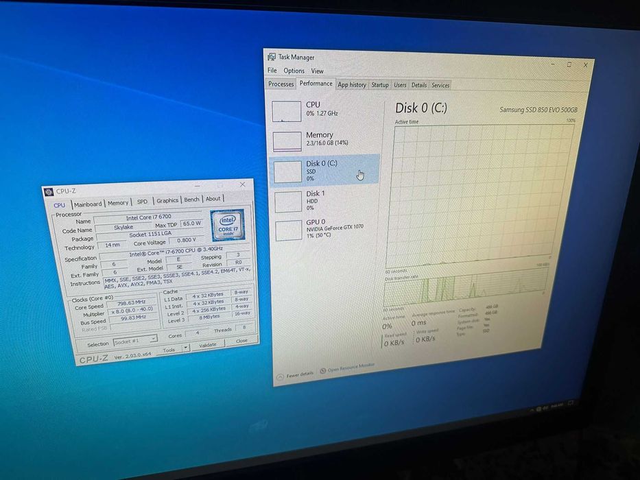 PC Gaming I7 6700 SSD 500 GB 16 GB RAM Hdd 2 TB GTX 1070 8 GB