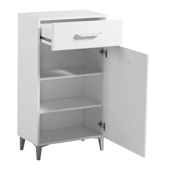 Шкаф за обувки- бял гланц