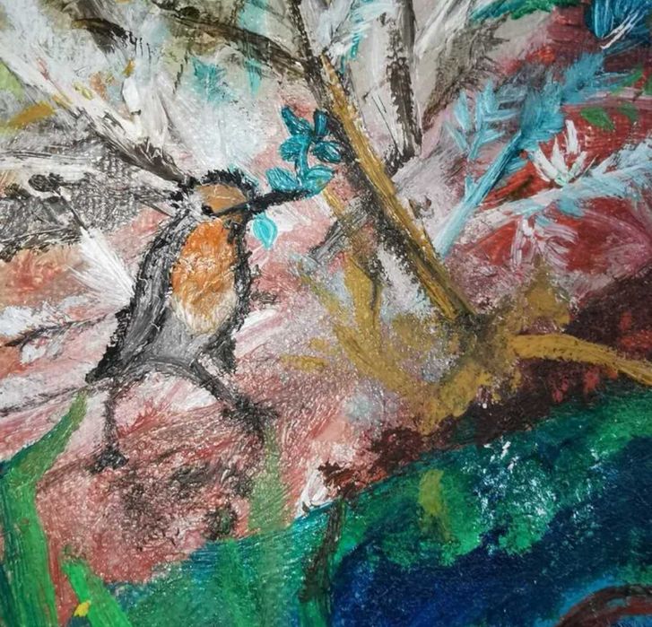 Pictura originala ulei pe pânză, reproducere Ophelia Millais