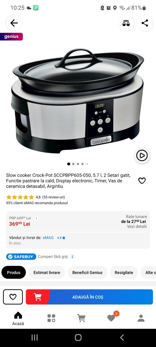 Vand Crock Pot aproape nou