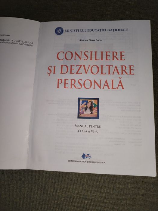 Manual Consiliere și Dezvoltare Personală – clasa a VI-a (Urgent)