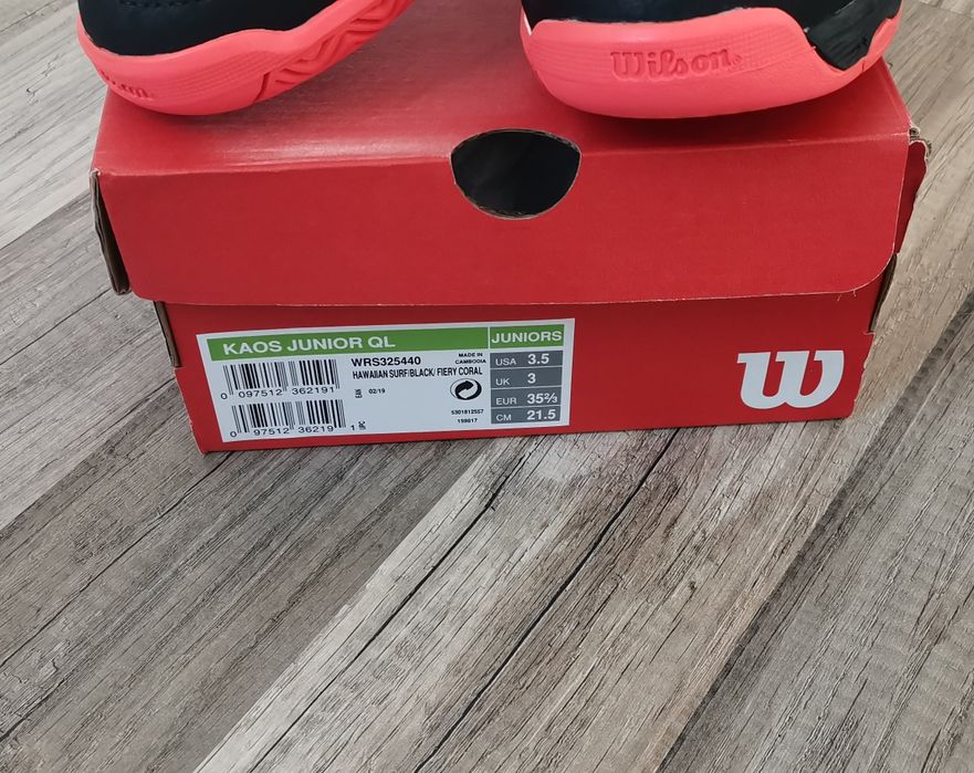 Pantofi tenis camp, marimea 35, Wilson KAOS JUNIOR QL