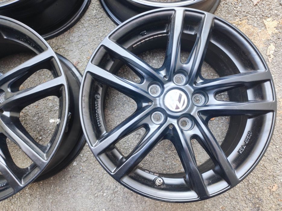 Фолксваген/VW - 16 цола 5x112; 4 бр. лети черни джанти
