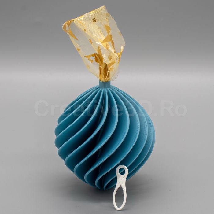 Glob de Craciun Spiral Cadou 90x100mm - multiple culori disponibile