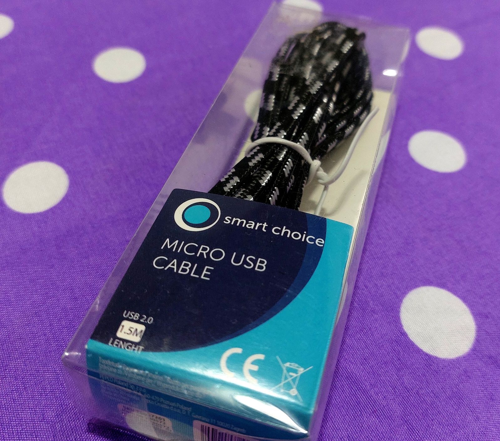 Cablu micro USB 2.0 Smart Choice universal date și încărcare 1.5 m