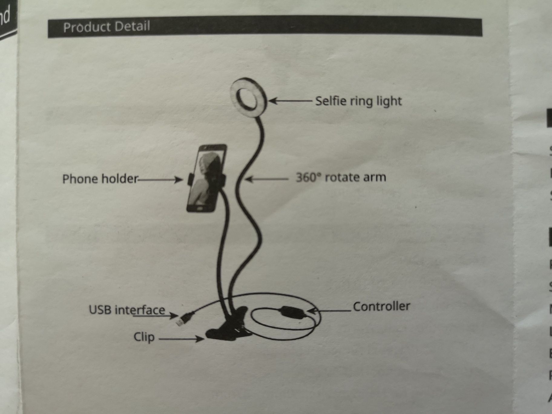 Selfie ring light (lampa circulara pt telefon)