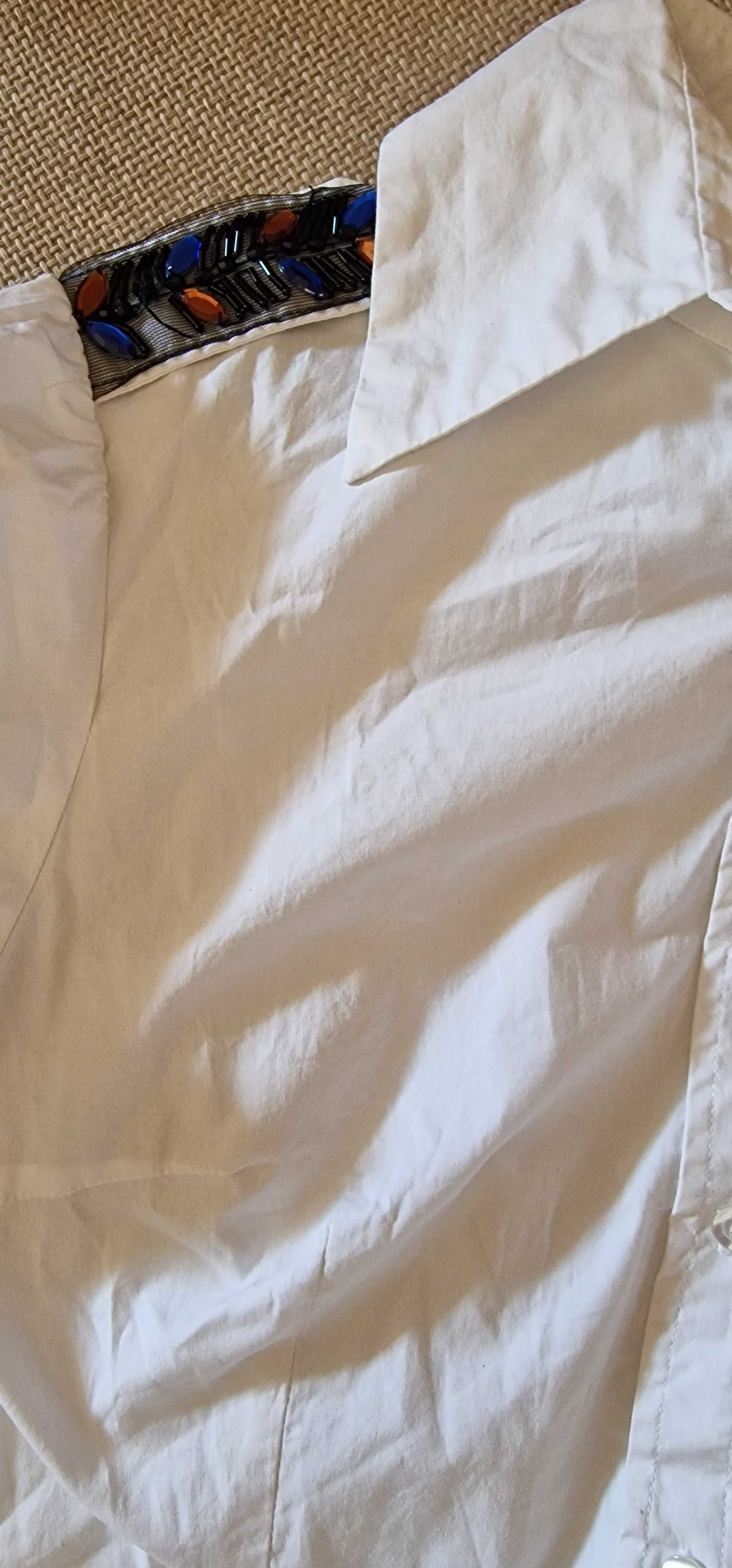 Дамска, бяла памучна риза