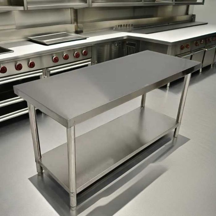 OFERTA !!!Masa inox cu polita dimensiuni 1500X600X850H,NOI cu factura,