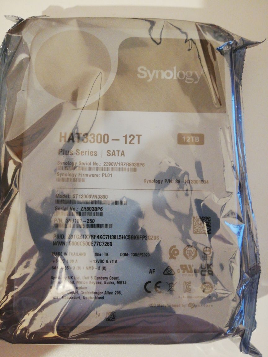 Hdd Pc Synology HAT3300 12tb 7200 rpm sata 3 Nou Sigilat