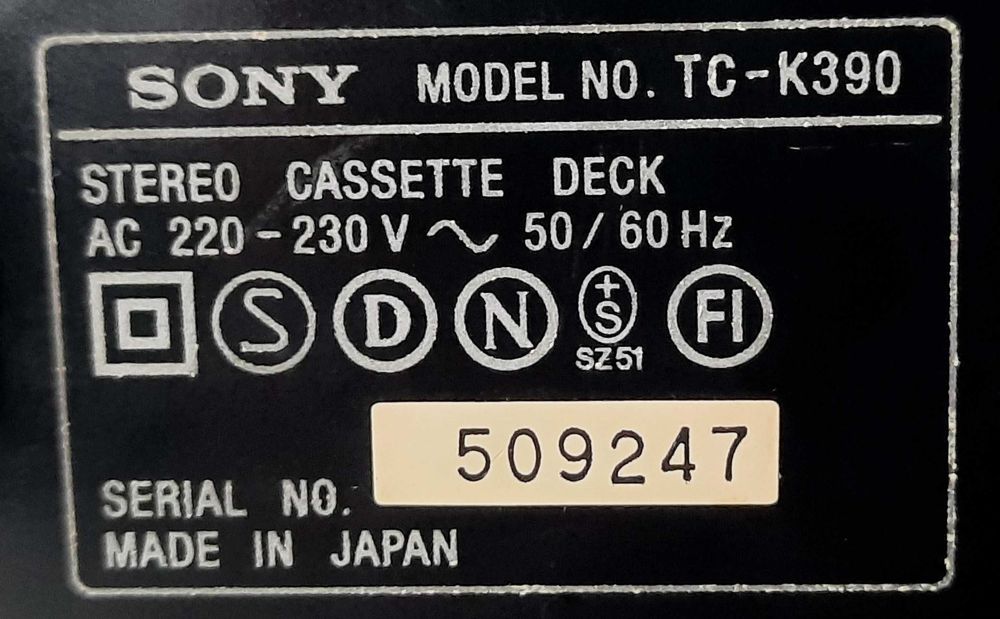 Продавам 2-глав дек Sony TC-K390