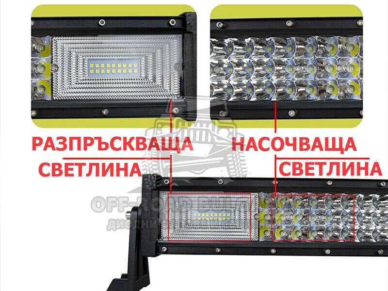 7D ТРИРЕДОВИ КОМБО LED BAR с усилени диоди, ЛЕД БАР с усилени диоди