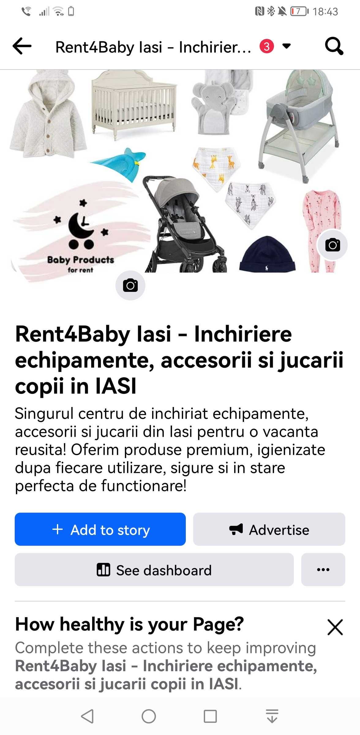 Carut si alte accesorii bebe de inchiriat Iasi