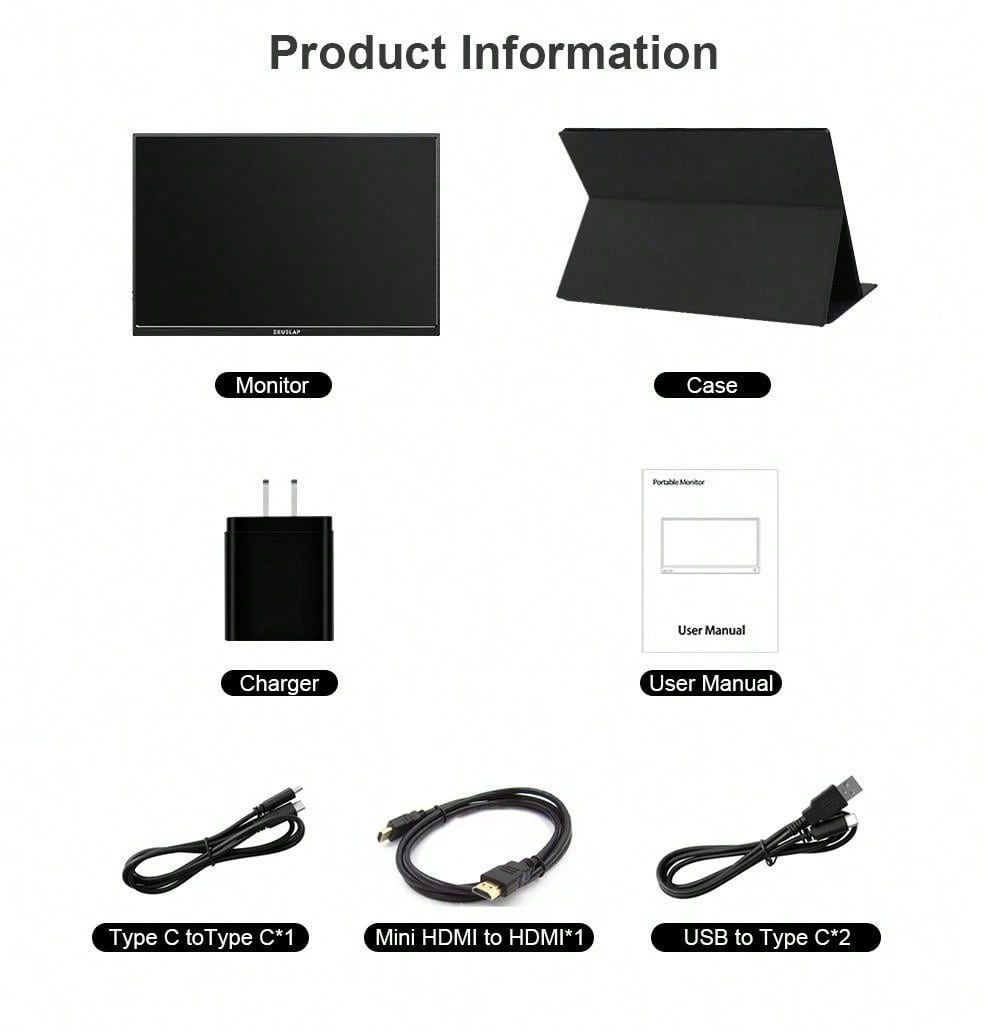 НОВ! ZEUSLAP 16" Преносим Монитор – IPS, 1920x1200, USB-C/HDMI
