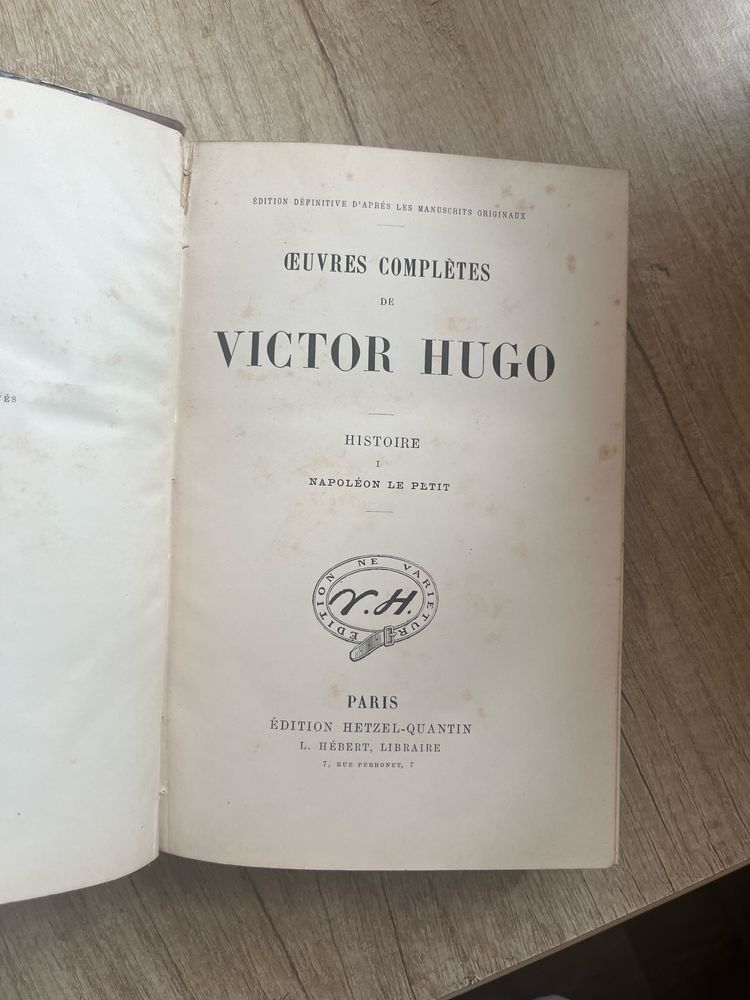 Victor Hugo opere sec. XIX în lb. franceză