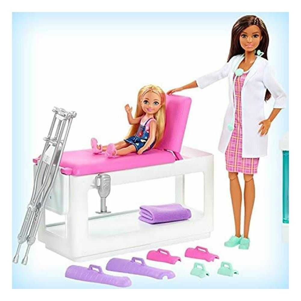 Кукла Барби Barbie Лекар с Ортопедична клиника Комплект Mattel