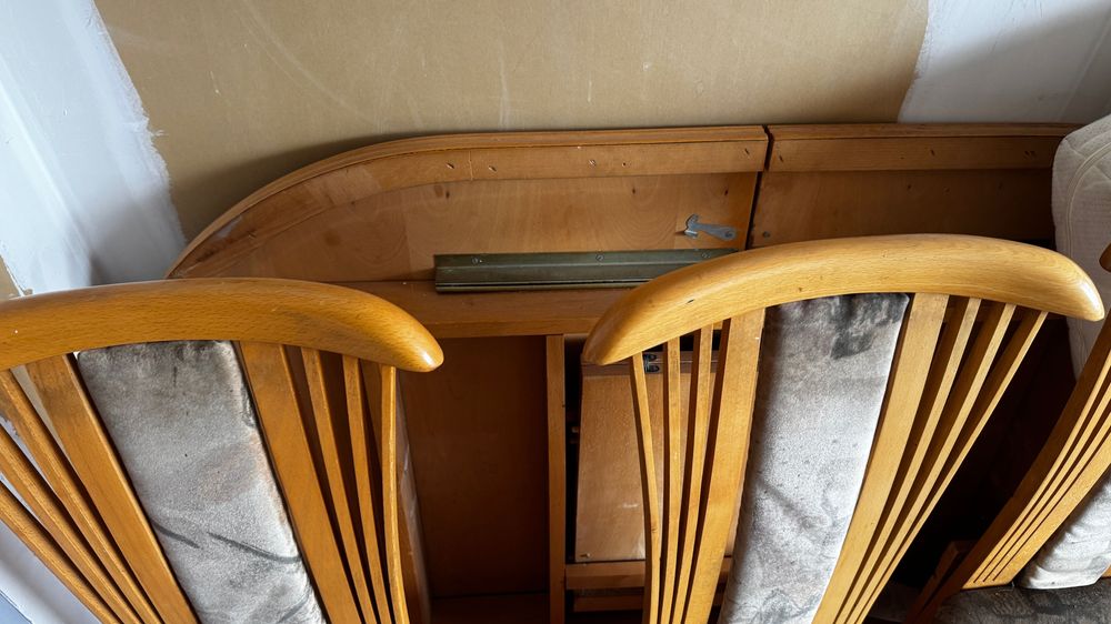 Комплект дъбова маса и столове 6бр.