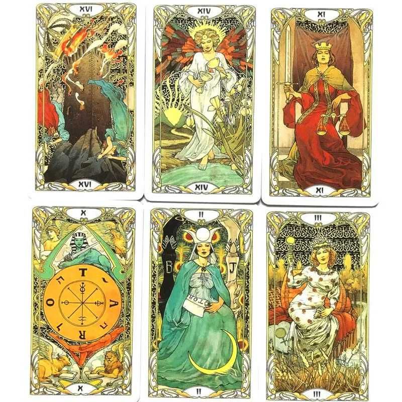 Modern Witch Tarot deck и Golden Art Nouveau.