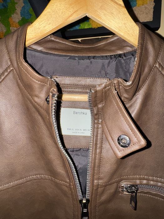 Geacă Biker Bershka Brown