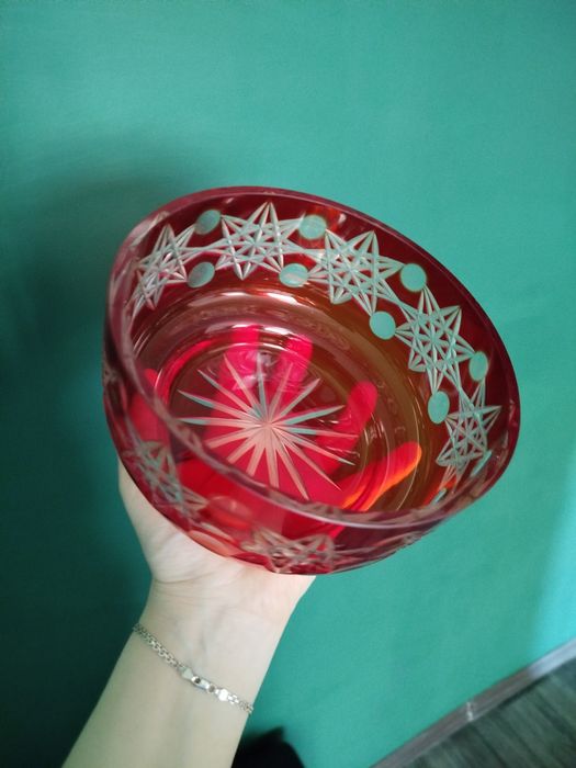 Салатник СССР,цветное стекло