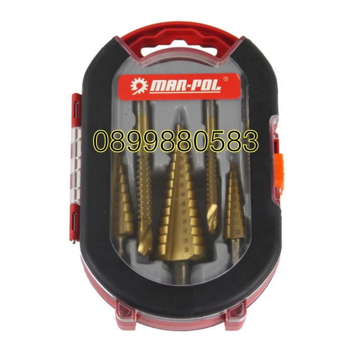 Комплект степенчати бургии за метал 6 части Mar-Pol