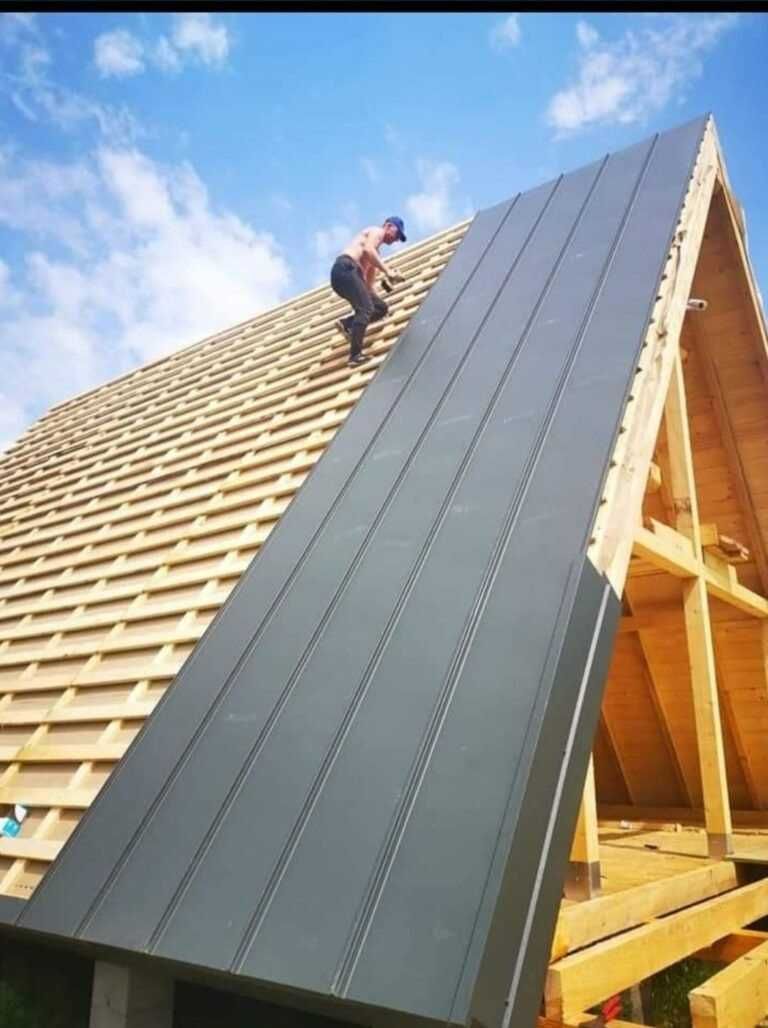 Cabana stil A-Frame, Casa, Foisoare si Terase din structura de lemn