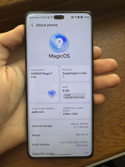 Honor magic 7 lite 8/512 GB