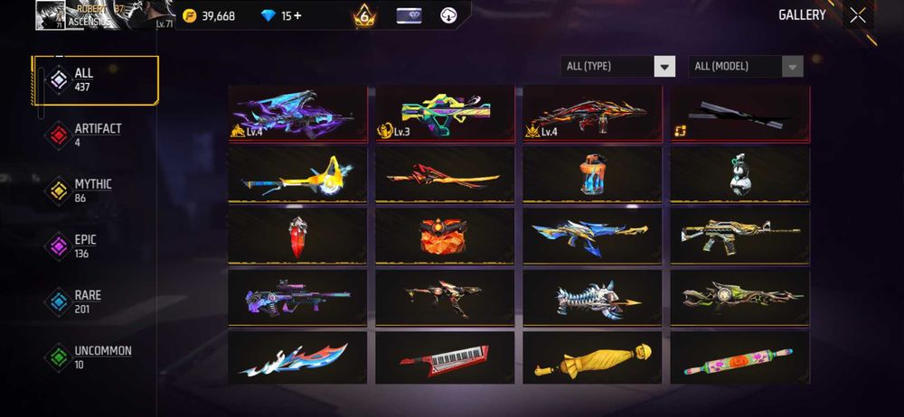 Free fire account