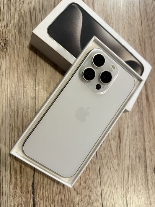Iphone 15 pro 128gb White КАТО НОВ гаранция 1г