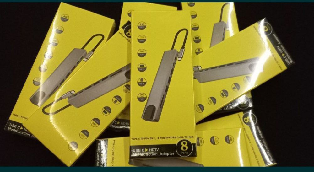 Type c hdmi, Lan, usb 3.0, card riader SD, micro sd,hub