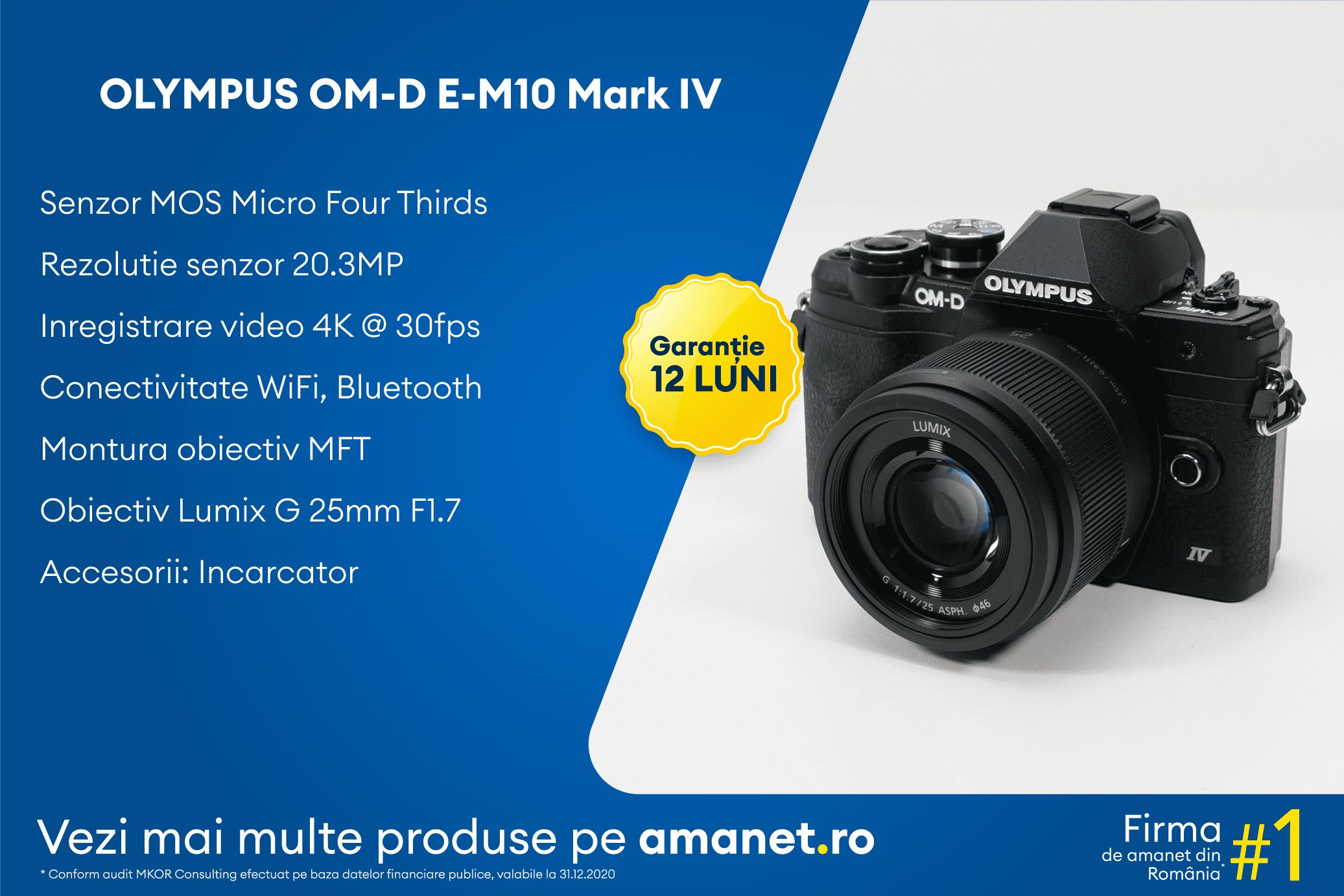 Aparat Foto Olympus OM-D E-M10 Mark IV - BSG Amanet & Exchange