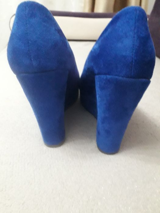 Platforme, botine, pantofi albastre -Noi