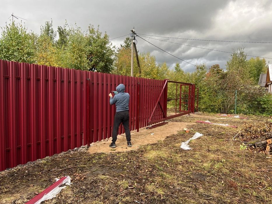 Монтаж Установка заборов ограждении 3д сетка штакетник жалюзи ДПК МПК