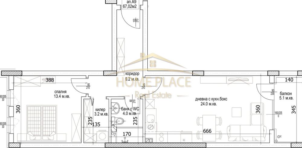 Продава се Двустаен апартамент в Варна, Кайсиева градина - 69 кв.м за 1444 €/кв.м - Снимка #5
