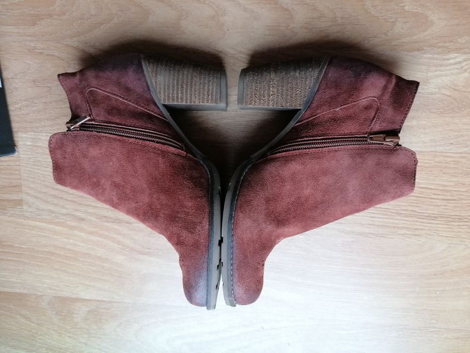 Botine 38 maro roscat piele naturala