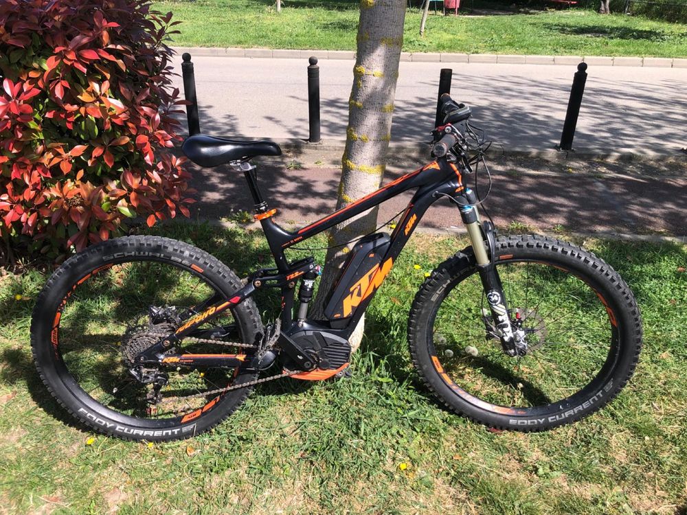 Bicicleta electrica full suspension KTM marime L