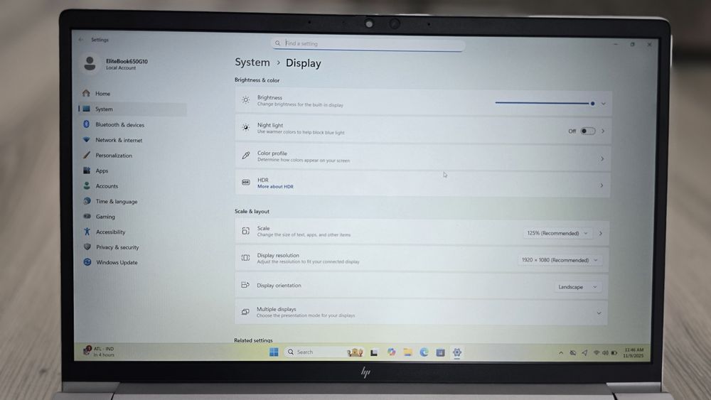 Laptop Elitebook 650 G10, i5gen13, 16Gb, 256Gb, 15,6Fhd, webcam