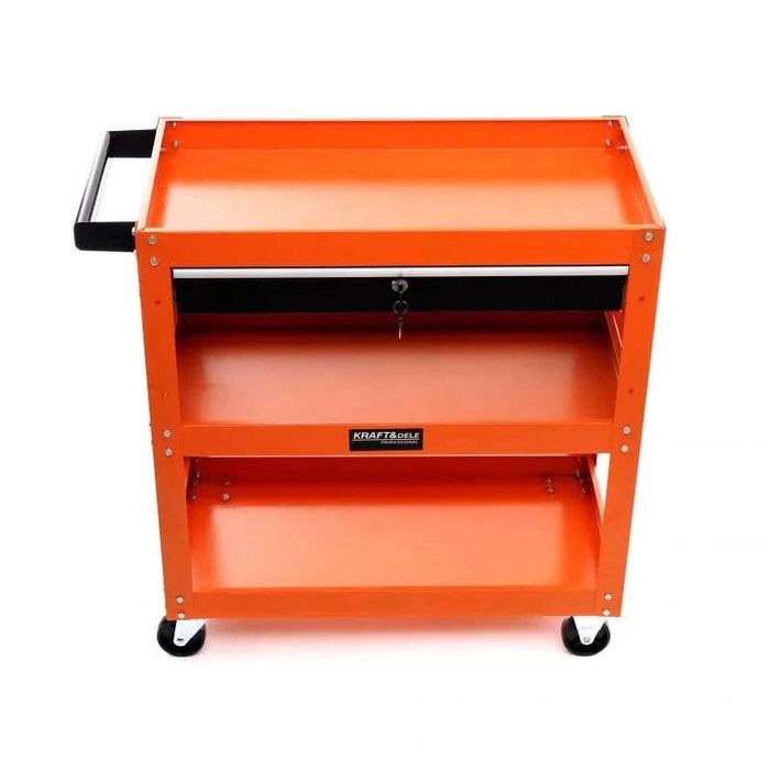 Carucior de atelier cu roti 2 rafturi si sertar, Kraft&Dele KD366