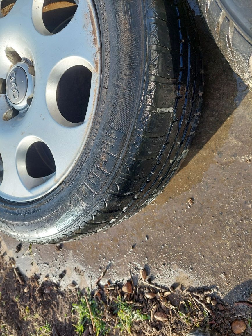 Алуминиеви джанти с гуми 15 ц. за ауди, опел и vw